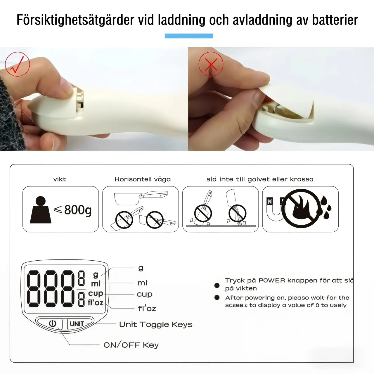 Nordhalsa™ Digital Vågskeed LCD